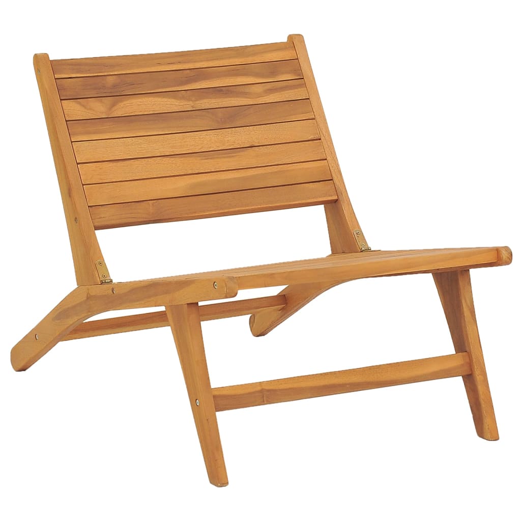 Gartenstuhl mit Fussablage Massivholz Teak